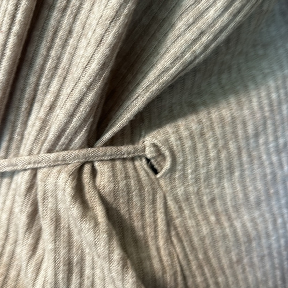 Addition Elle Beige Wrap-Style Ribbed Sweater - Picture 6 of 8